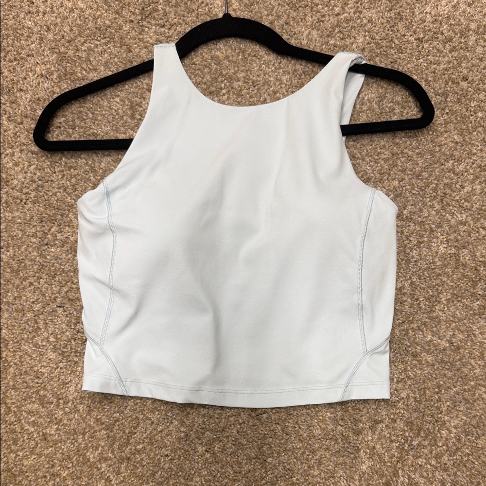 lululemon sky blue high neck Tank Top